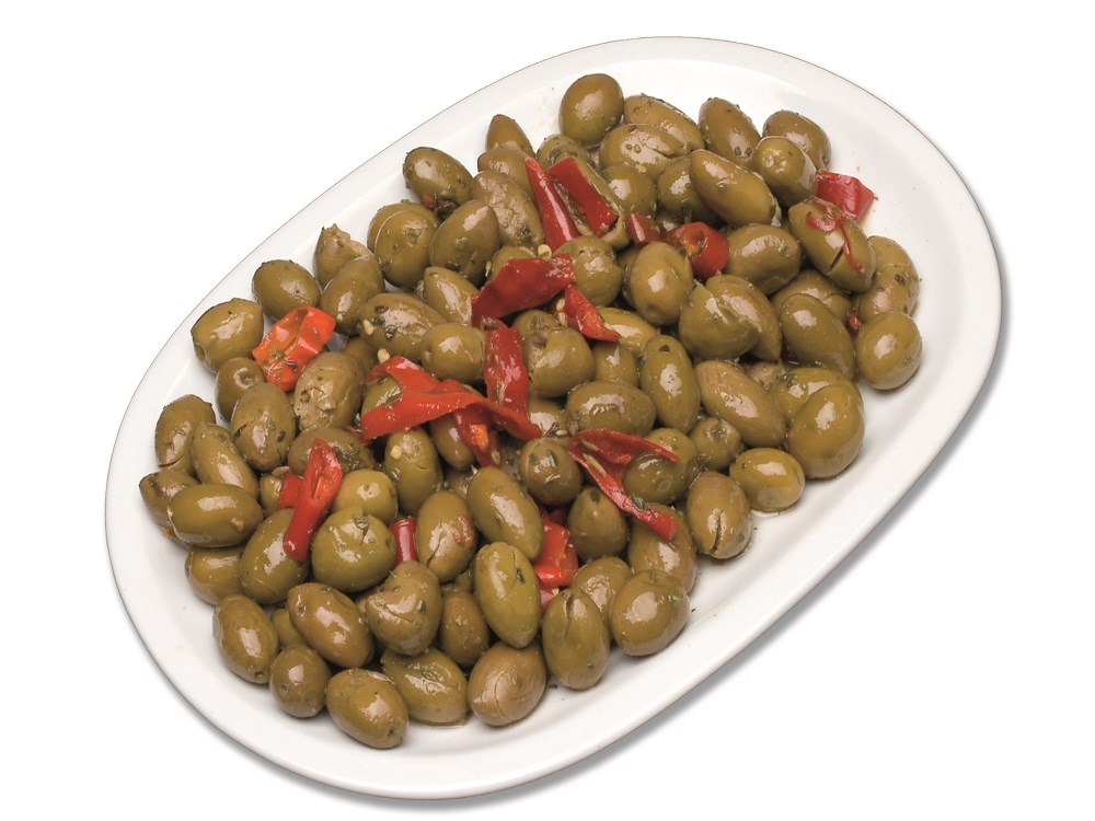 olive verdi siciliane shiacciate piccanti